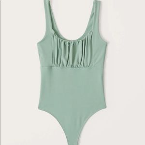 Abercrombie seamless sage green bodysuit